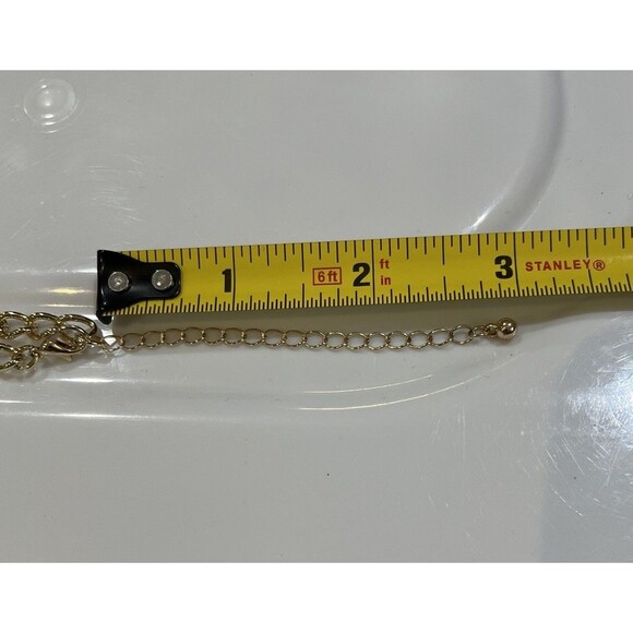 VTG Chunky Black & Gold Tone Heart Choker Necklace 16" WhimsiGoth Dark Fairy - Picture 6 of 6